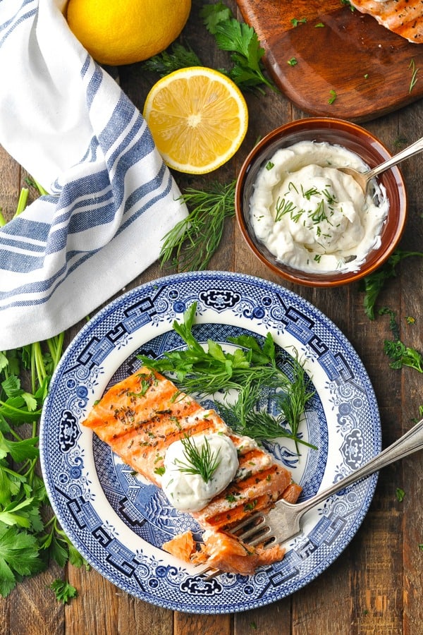 Salmon with Dill Sauce The Seasoned Mom