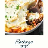 Cottage pie with text title at the bottom.