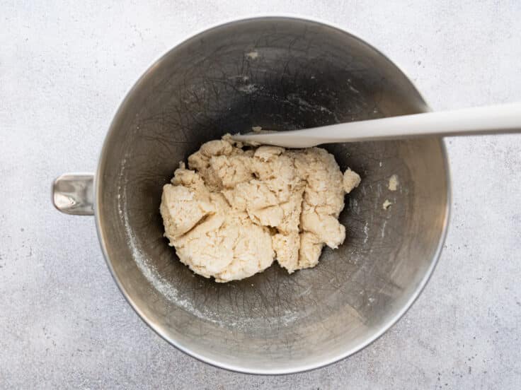 Mixing the dough for an Irish soda bread recipe.