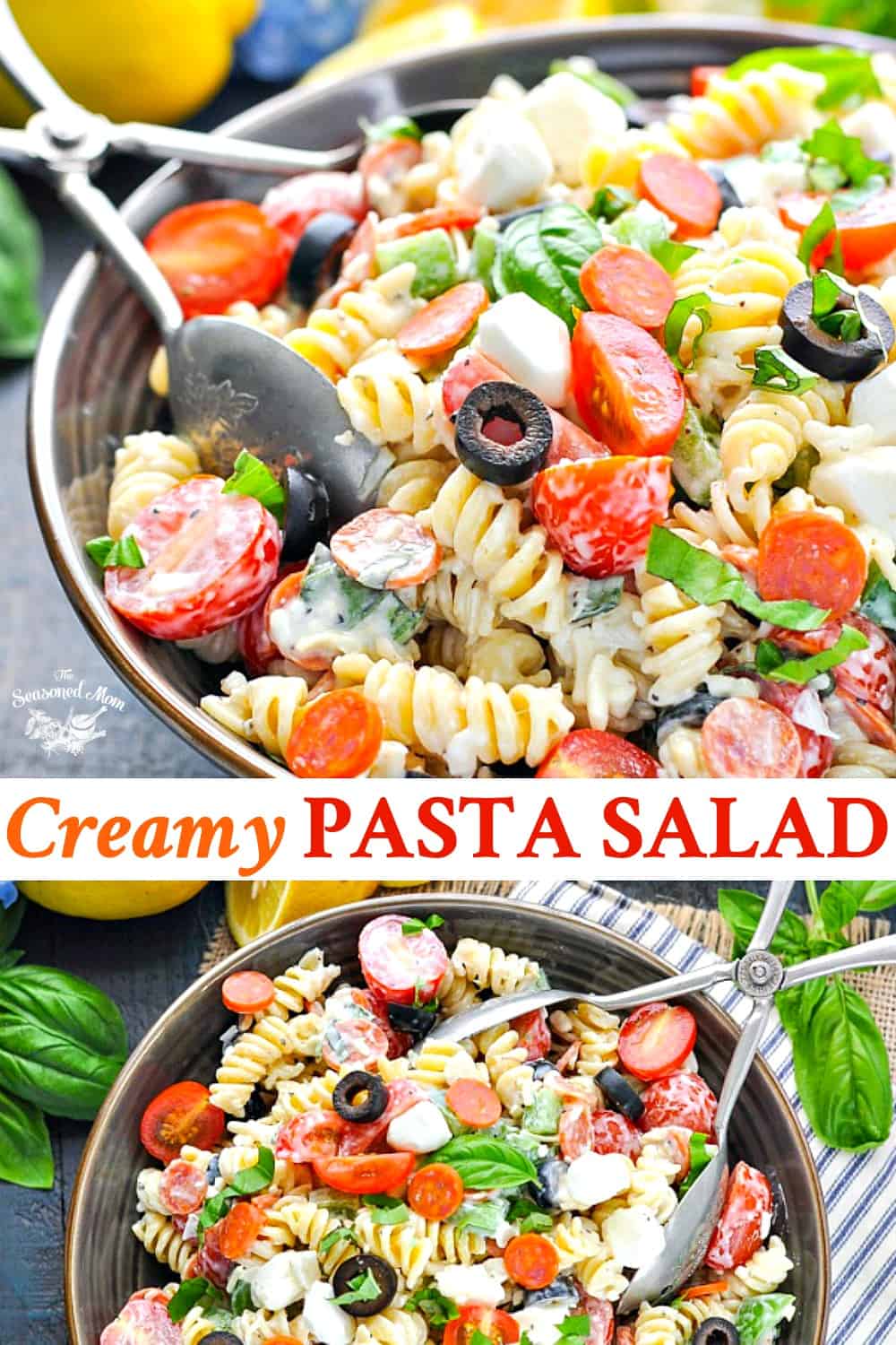 Creamy Pasta Salad Recipe The Seasoned Mom