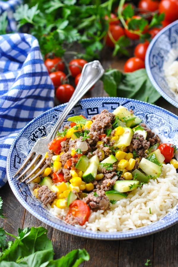 Ground Beef Dinner with Summer Vegetables The Seasoned Mom