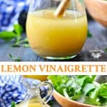 Long collage image of Lemon Vinaigrette