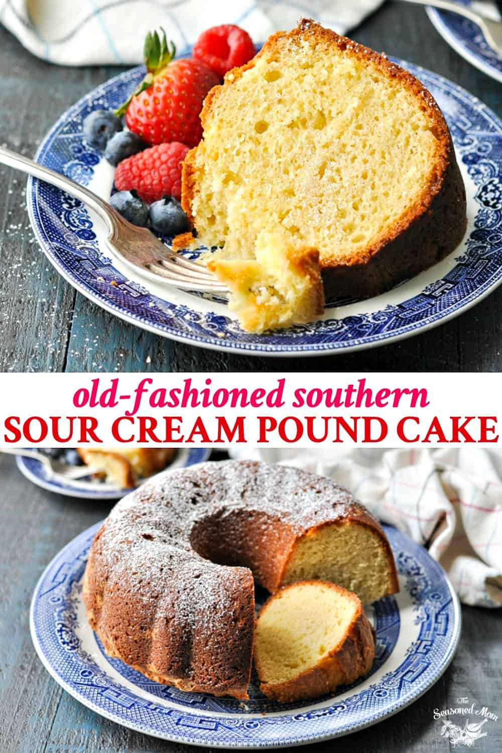 Sour Cream Pound Cake - The Seasoned Mom