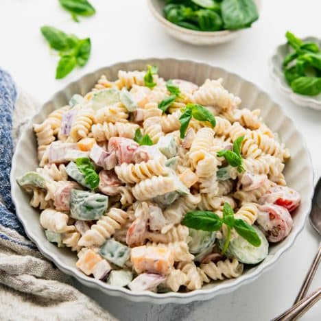 Creamy Italian Pasta Salad {Easy Make-Ahead Side} – The Seasoned Mom