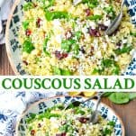 Long collage image of Couscous Salad