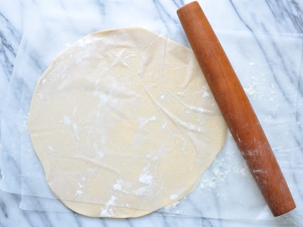 Rolling out store bought pie crust