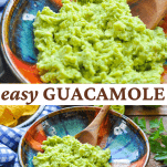 Long collage of Easy Guacamole Recipe