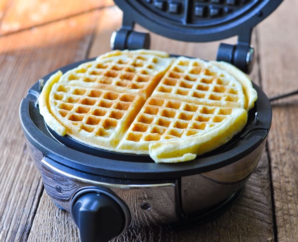 Waffle on a waffle iron
