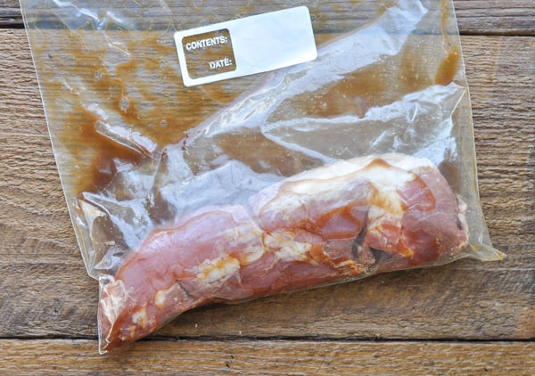Marinating pork tenderloin in a Ziploc bag