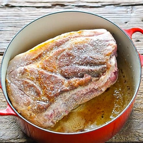 Cider Braised Pork Shoulder (Dutch Oven or Crock Pot) The Seasoned Mom