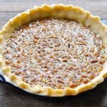 Easy pecan pie in an unbaked pie shell