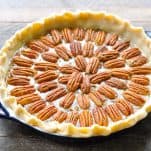 How to arrange pecans on top of pie