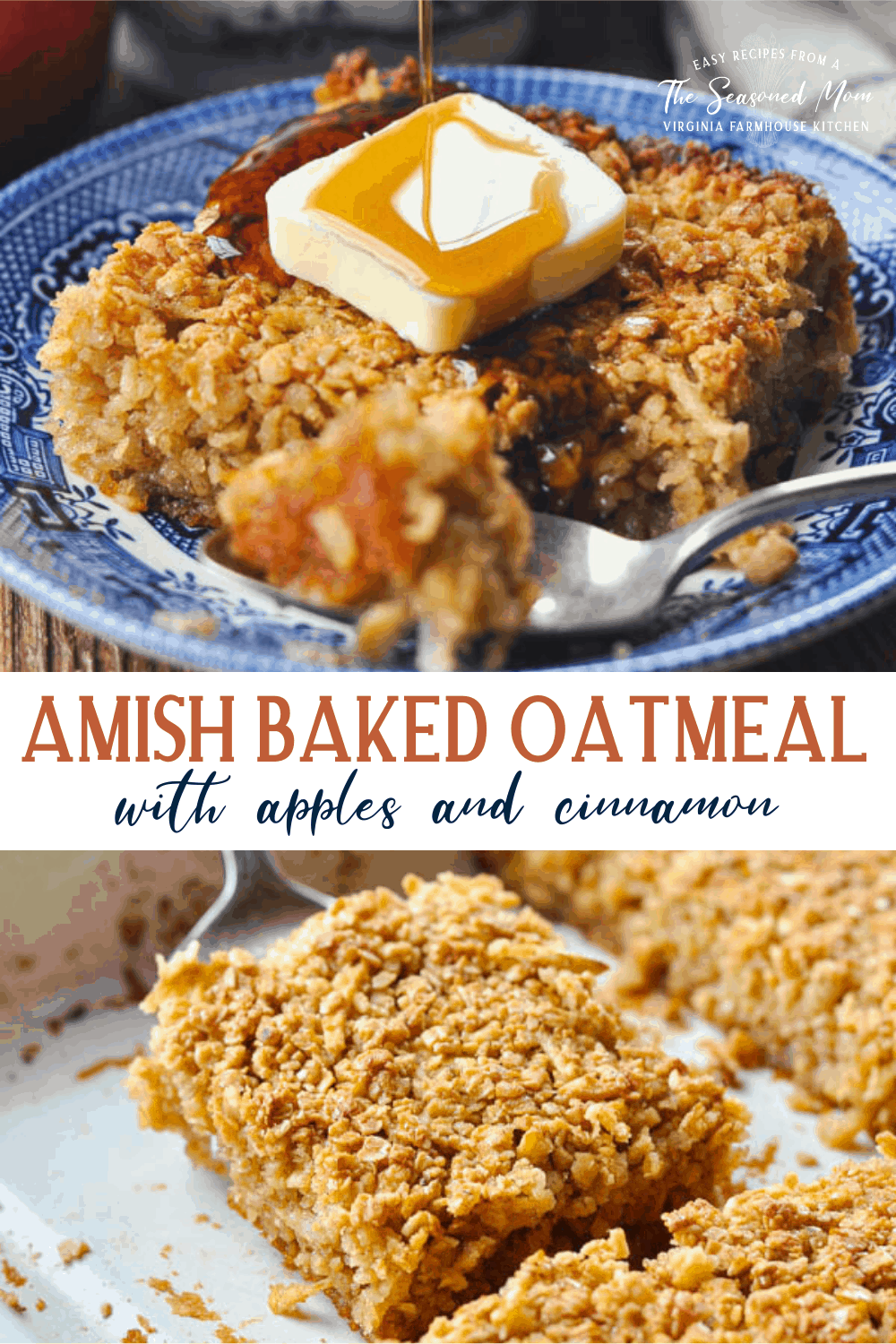 Amish Baked Oatmeal with Apples and Cinnamon The Seasoned Mom