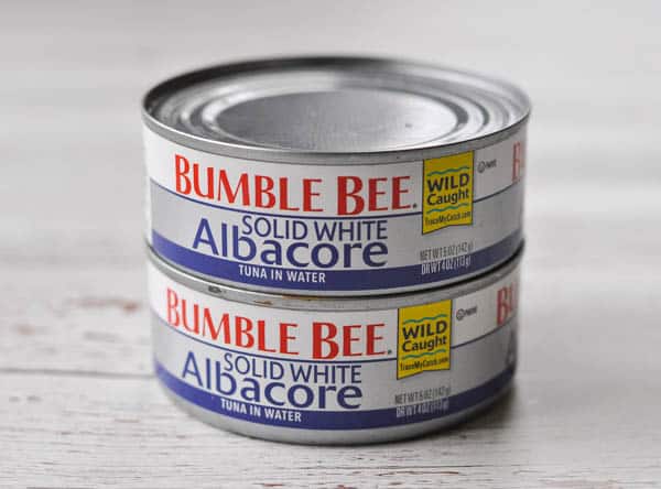 Two cans of solid white albacore tuna
