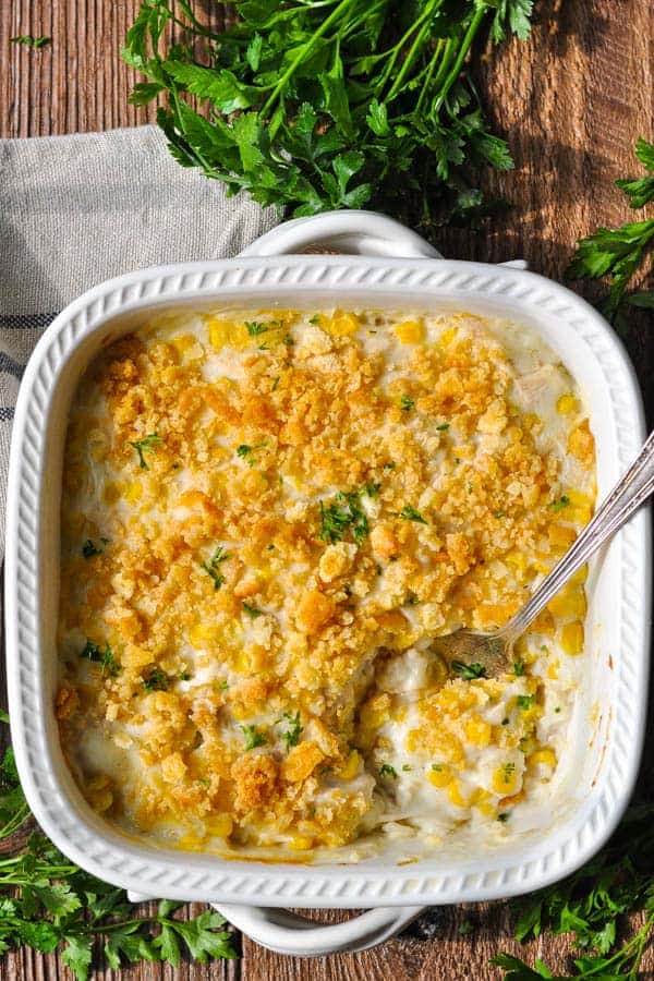 Amish Chicken And Corn Casserole The Seasoned Mom Amish Chicken And Corn Casserole The Seasoned Mom