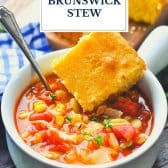 Virginia Brunswick stew recipe with text title overlay.