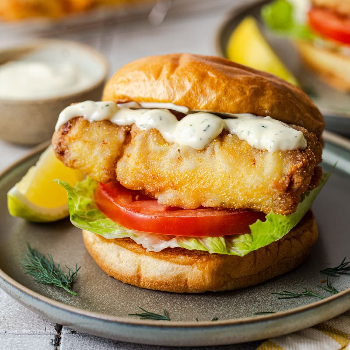 Crispy Fried Fish Sandwiches