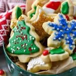 Cookie tin full of the best sugar cookie recipe