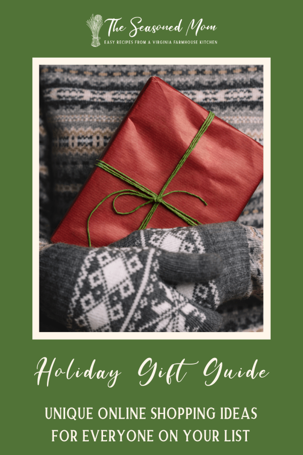 Gift guide image with wrapped present