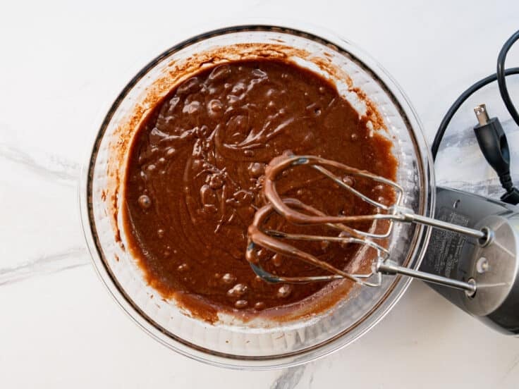 Beating the batter.