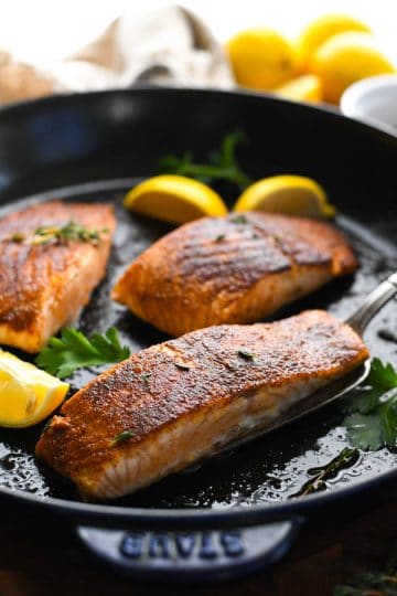 Blackened Salmon {Just 5 Ingredients!} - The Seasoned Mom