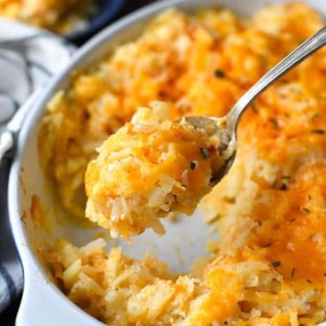 Cheesy Potato Casserole (3 Ingredients!) - The Seasoned Mom