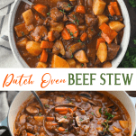 Long collage image of Dutch Oven Beef Stew