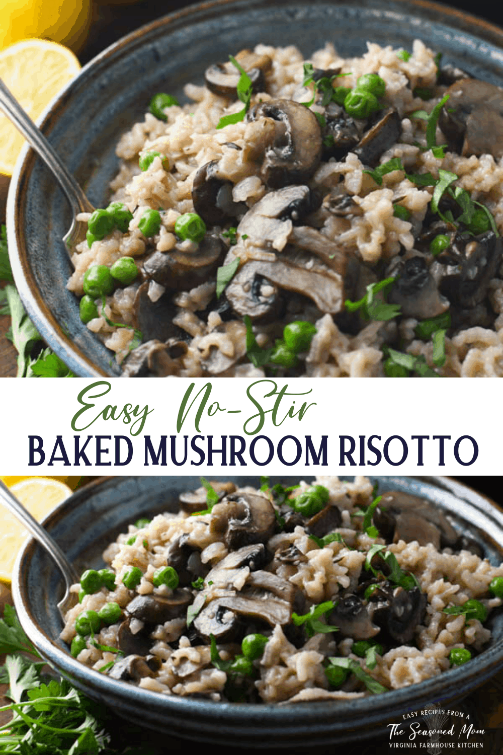 Easy Mushroom Risotto {OvenBaked and NoStir!} The Seasoned Mom