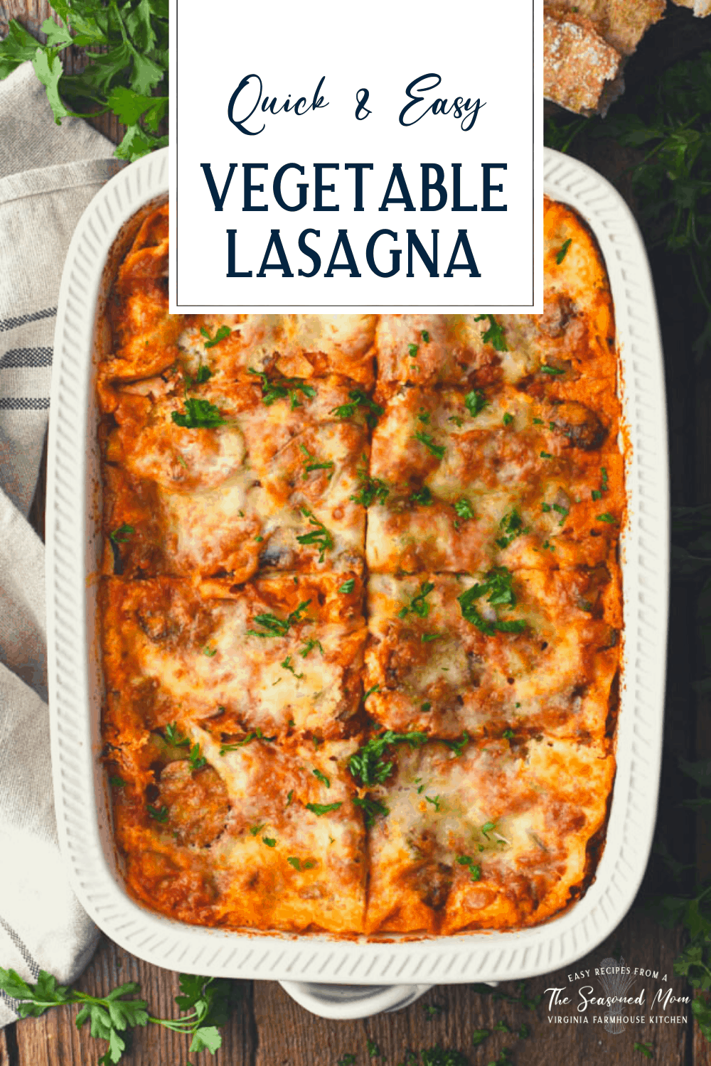 Vegetable Lasagna (Quick and Easy!) The Seasoned Mom