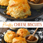 Long collage image of cheese biscuits