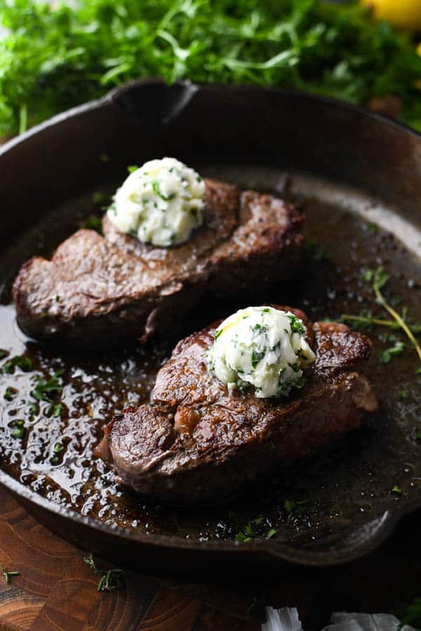 Image showing how to cook filet mignon in a cast iron skillet