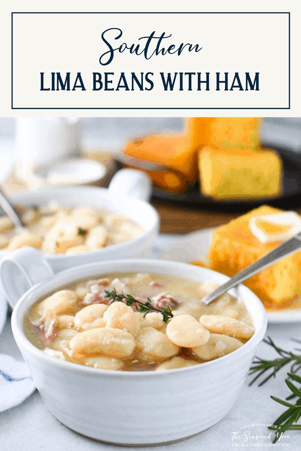 Southern Lima Beans with Ham {Butter Beans} The Seasoned Mom