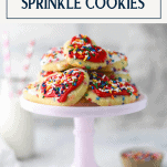 Sprinkle sugar cookie recipe with text title box at top