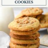 Old-fashioned butterscotch cookies recipe with text title box at top.