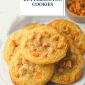 Old-fashioned butterscotch cookies recipe with text title overlay.