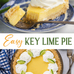 Long collage image of easy Key Lime Pie recipe