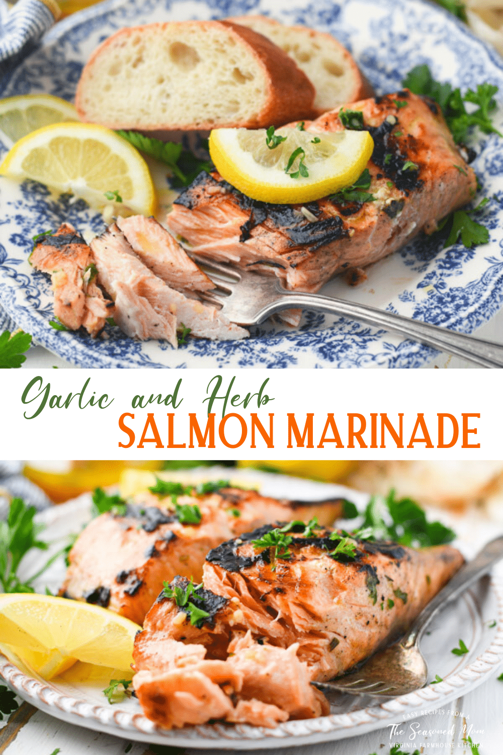 Salmon Marinade with Lemon, Garlic and Herbs The Seasoned Mom