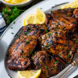 Chicken Thigh Marinade {Grilled or Baked} - The Seasoned Mom
