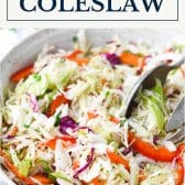 Vinegar coleslaw with text title box at top.