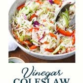 Vinegar coleslaw with text title at the bottom.