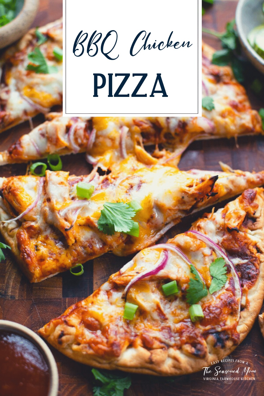 BBQ Chicken Pizza {20Minute Flatbread Pizza!} The Seasoned Mom