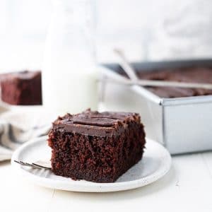 One Bowl Buttermilk Chocolate Cake - The Seasoned Mom