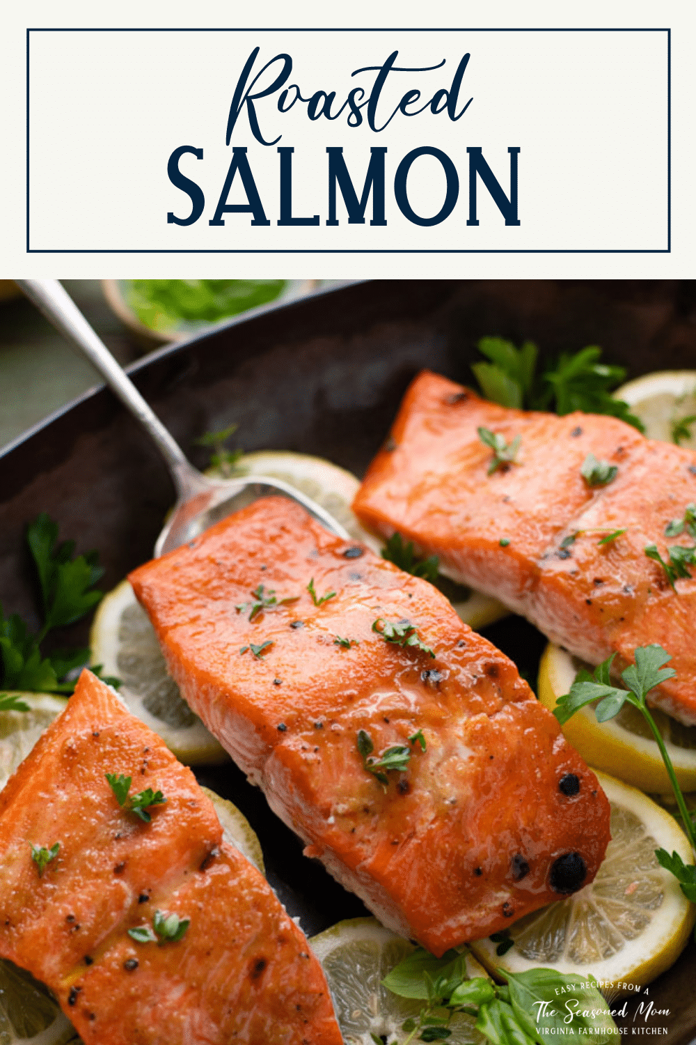 4-Ingredient Brown Sugar Dijon Roasted Salmon - The Seasoned Mom