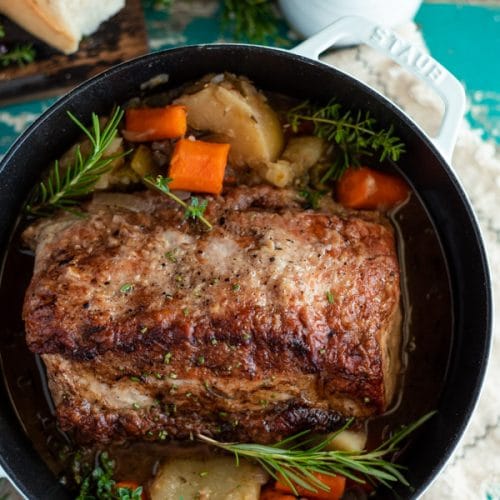 Dutch Oven Pork Roast with Gravy The Seasoned Mom