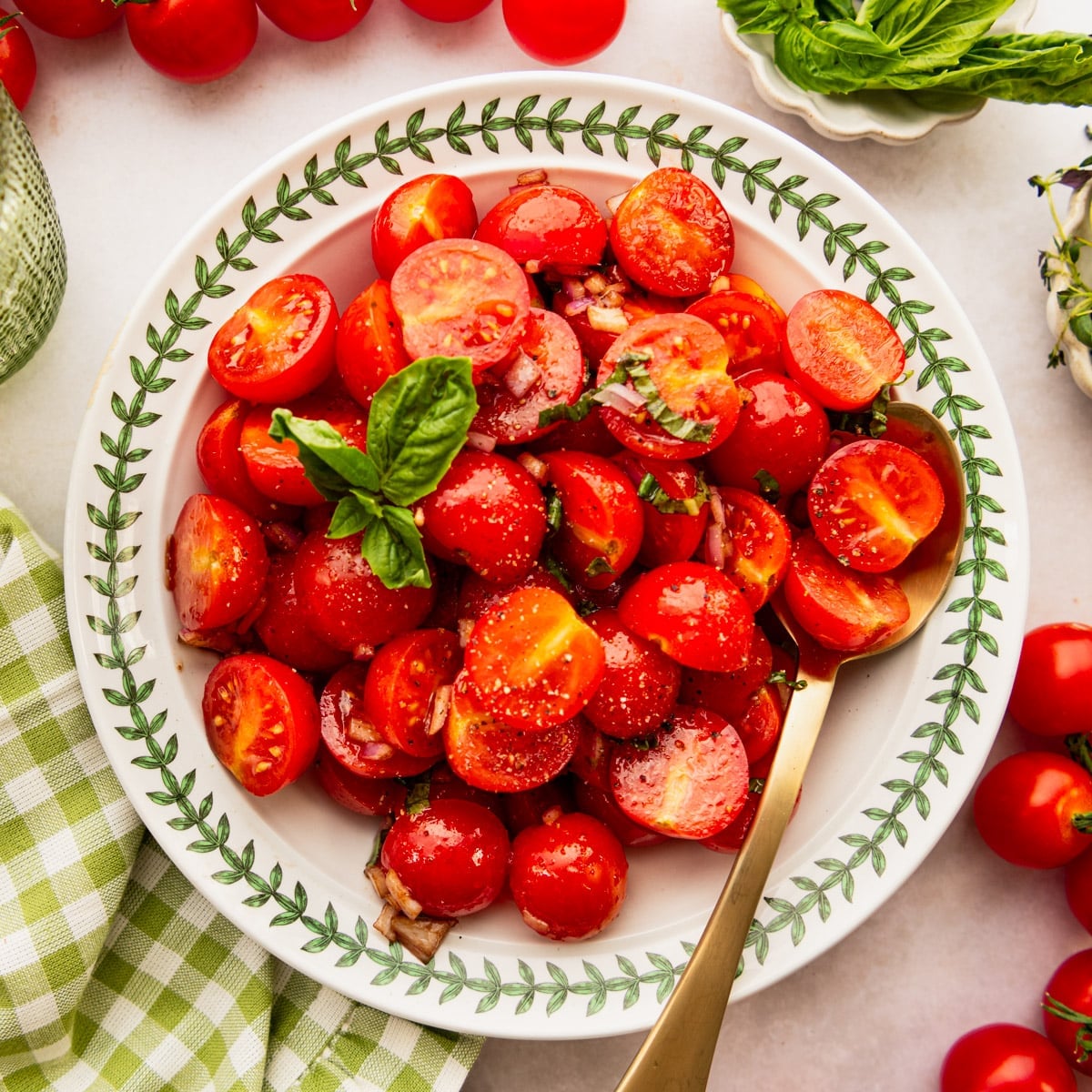 Tomato Basil Salad with Balsamic Dressing