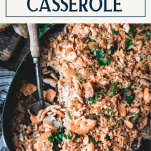 The best chicken and rice casserole with text title box at top