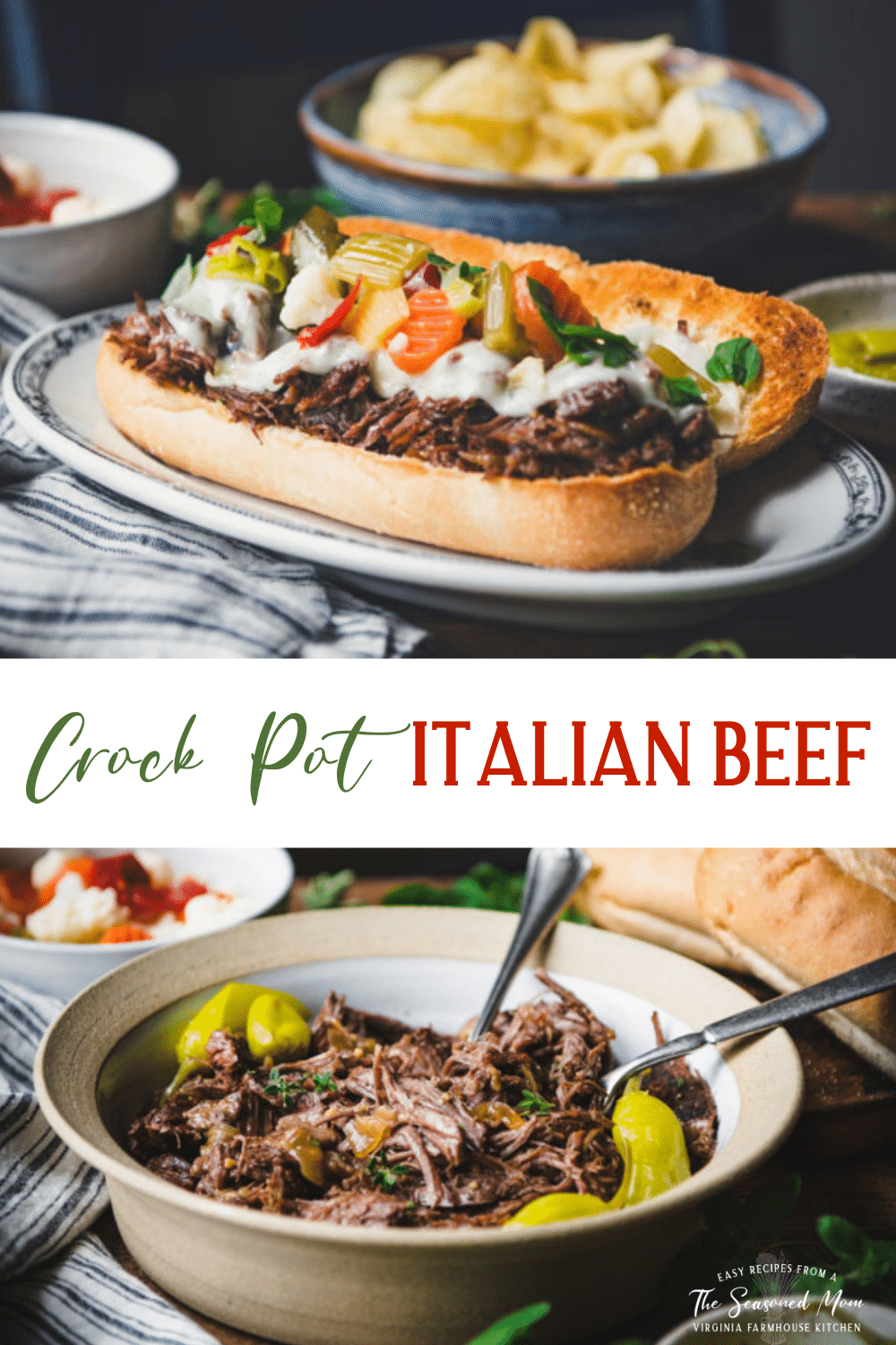 Crock Pot Italian Beef | The Seasoned Mom