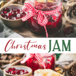 Long collage image of Christmas Jam recipe