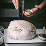 Seasoning a turkey breast