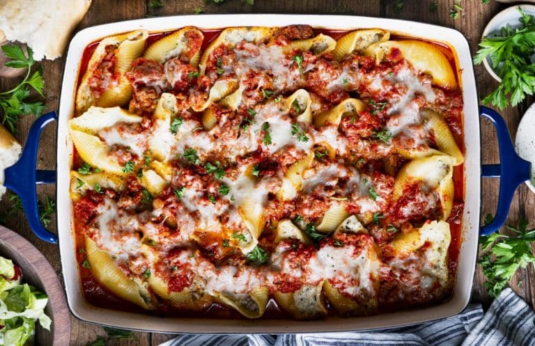 Meatloaf Stuffed Shells Stuffed Shells with Meat {Easy Make-Ahead Dinner} – The Seasoned Mom